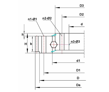 Slewing ring with external gear