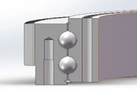 Double-row four-point contact ball bearing with external gear